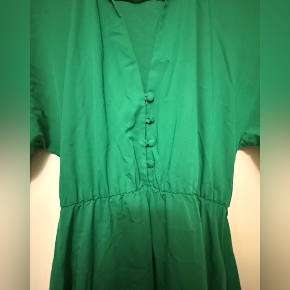 Zara Kelly Green Midi Dress & Matching Animal Skin Bag With Metal Chain Set NWOT - Picture 6 of 15